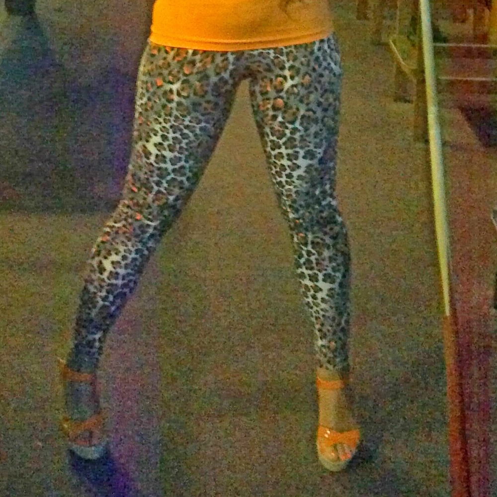 Leopard Orange Leggings